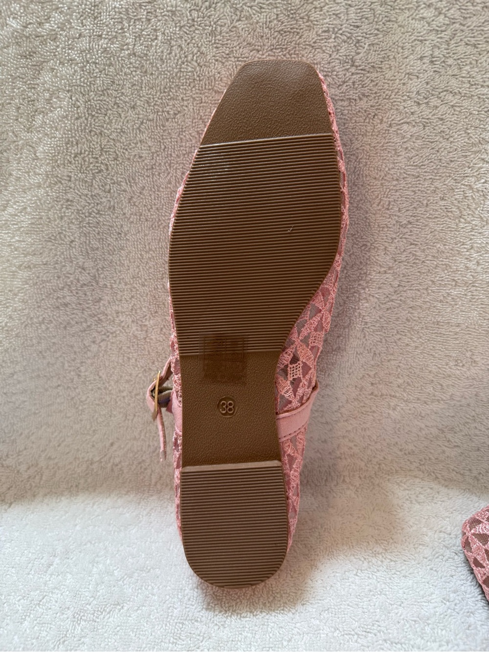 Women's Pink Lace Mary Jane Flats bundle shoes for deeper discounts :) - Picture 5 of 7